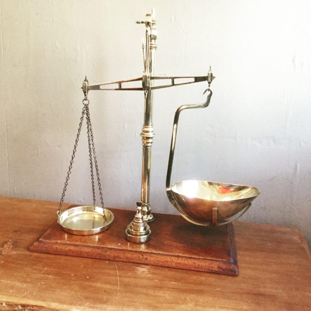 Brass shop scales