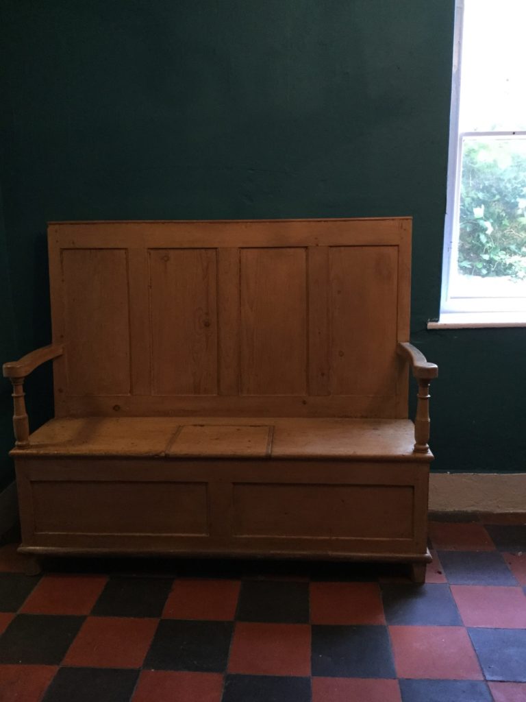 Welsh pine box settle