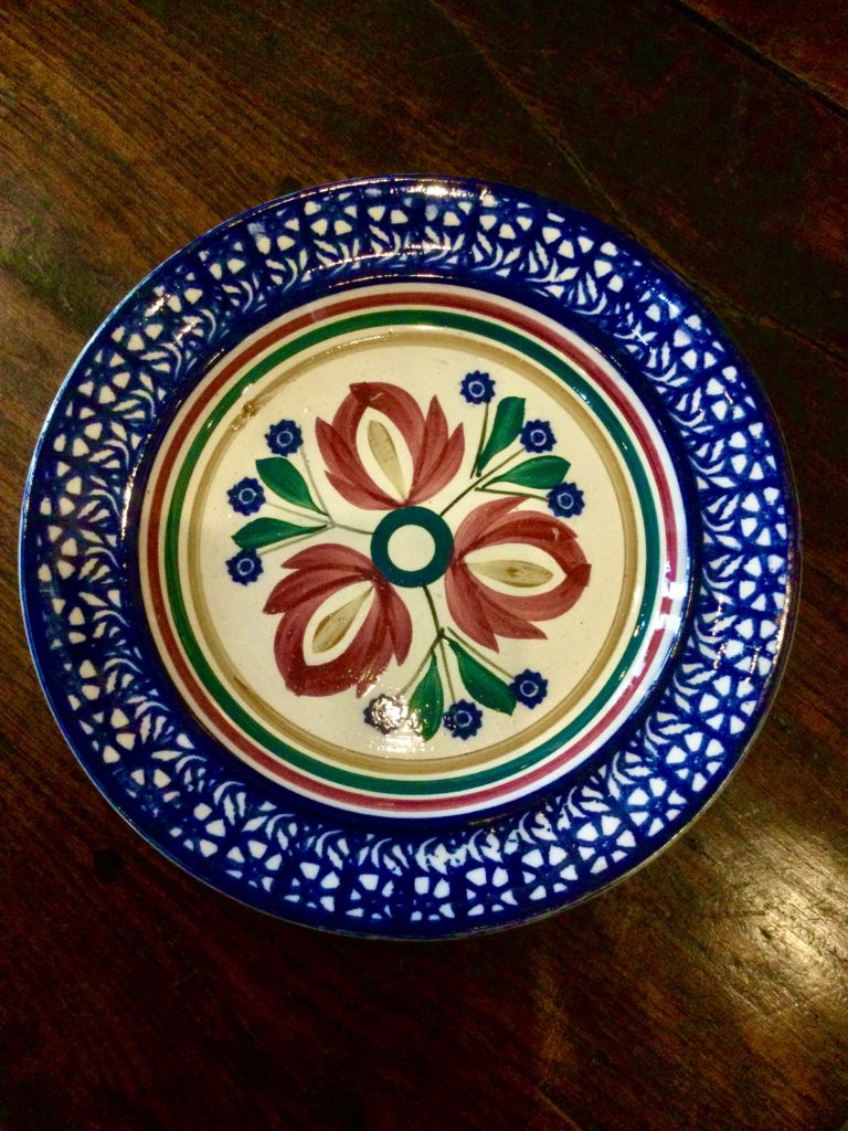 Spongeware plate #8