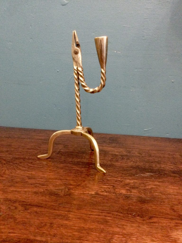Brass Rushlight holder # 34