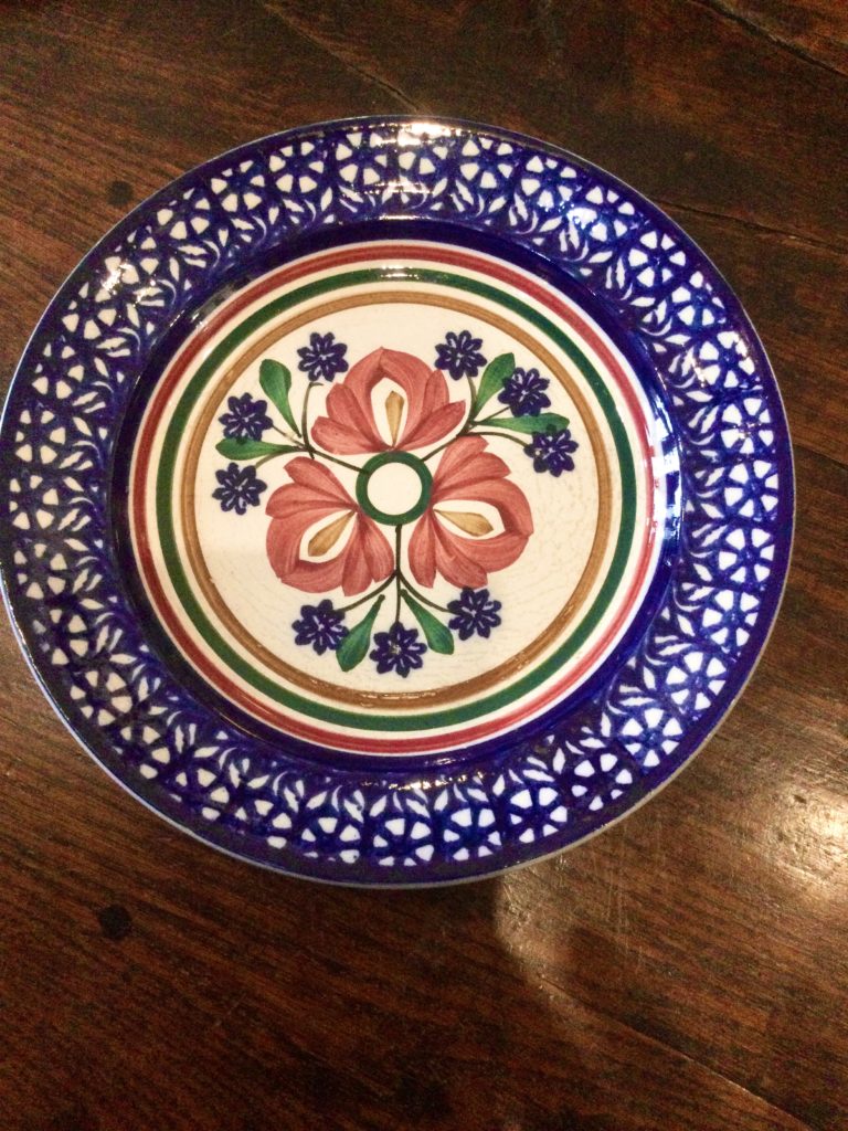 Spongeware plate #7